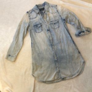 JW Signature, denim shirt dress, size Small